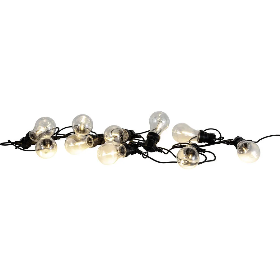 Lichterkette Filament Kunststoff 6 cm - Farbe: schwarz - LED - Lichtfarbe: Extra warmweiss