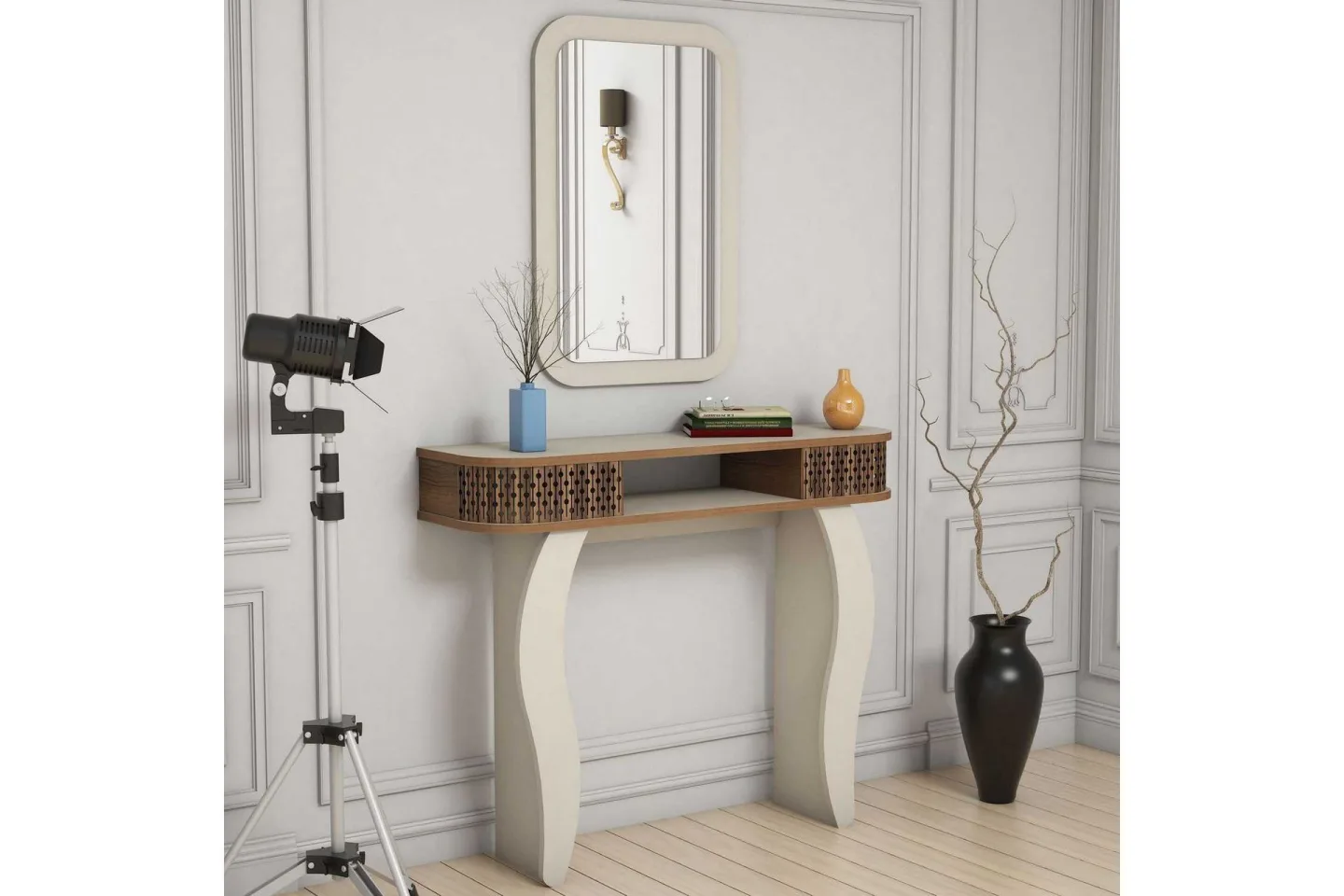 Hovdane Skänk 105 cm - Brun/Vit