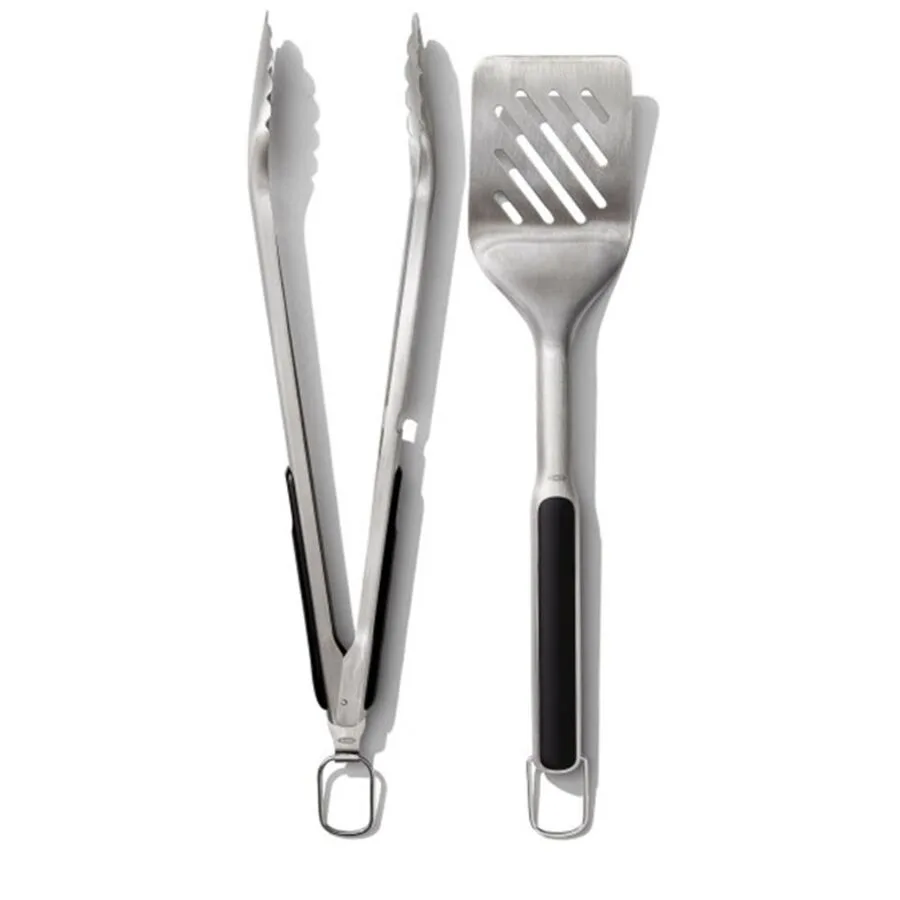 Grillzange Oxo schwarz/silber Edelstahl/Polypropylen T 3.94 cm