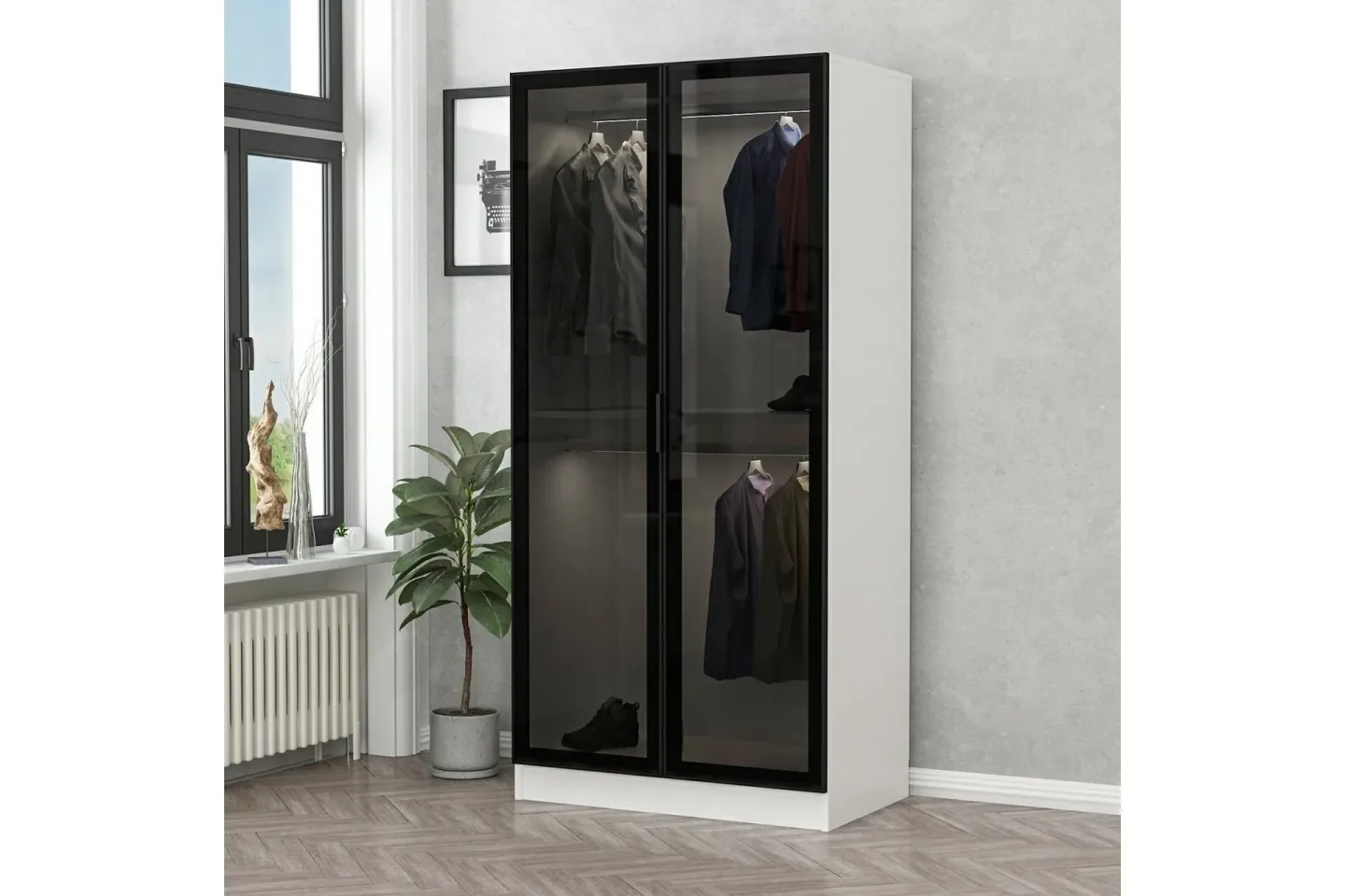 Fruitland Garderob 90 cm - Vit