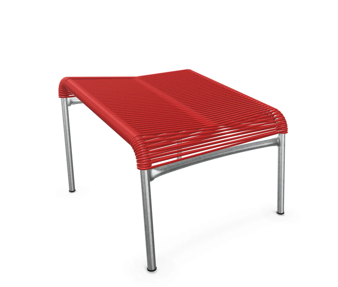 Schaffner Spaghetti-Fuss-Hocker Säntis Feuerverzinkt Rot | Schubiger Möbel