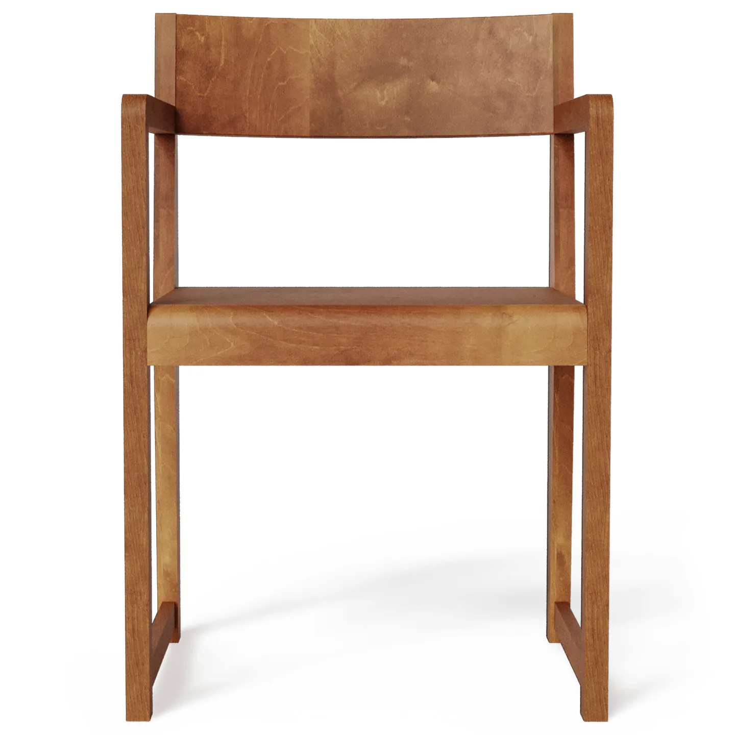 Frama - Armrest Chair 01 matstol warm brown birch - Matstolar - Frama Studio - Brun - Trä