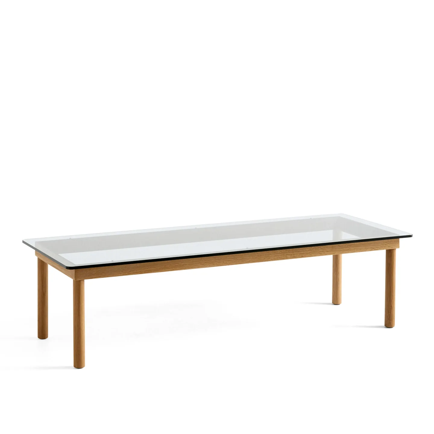 HAY - Kofi Wb Lacquered Oak 140 X 50 Clear Glass - Soffbord - Martin Solem - Träfärgad - Glas/Trä