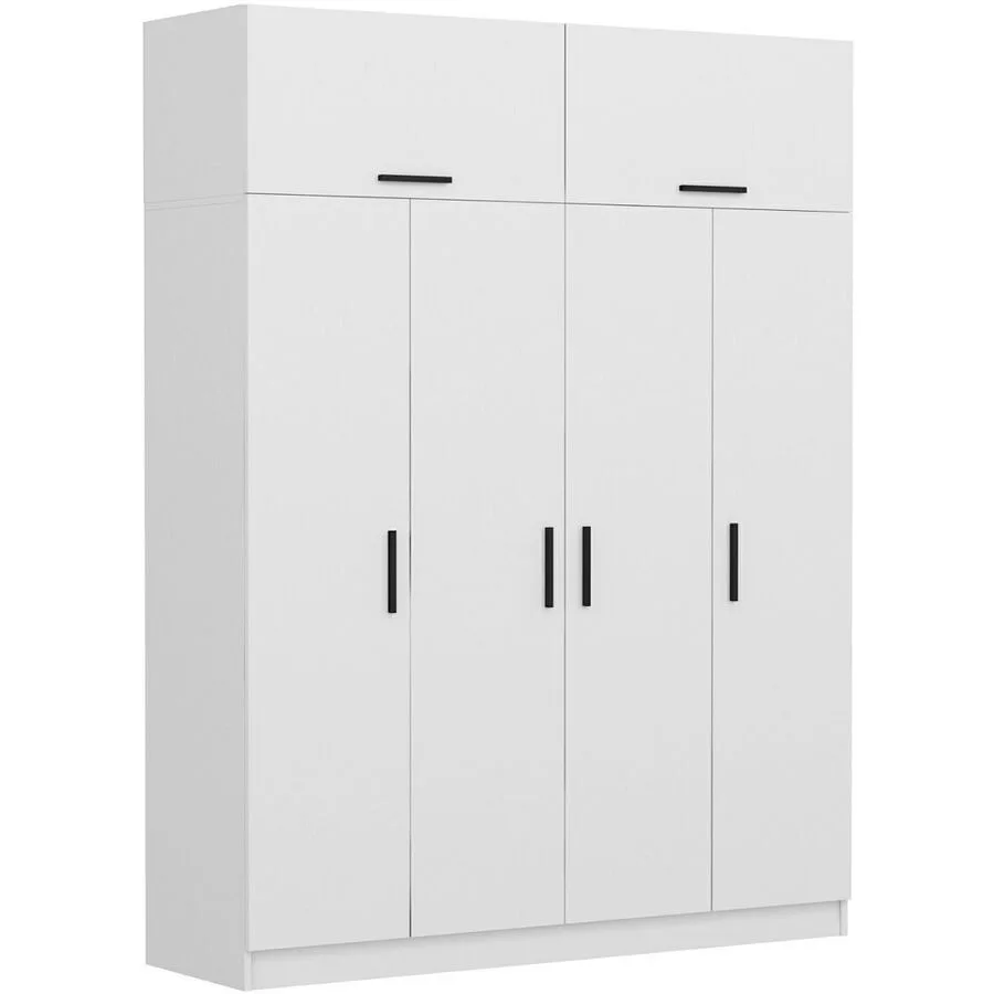 Kleiderschrank Uyumak weiss Melamin B 180 cm