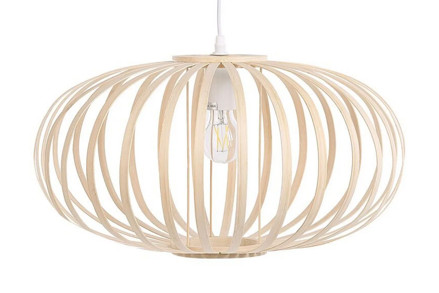 Havelen Taklampa Oval - Bambu/Ljusbrun
