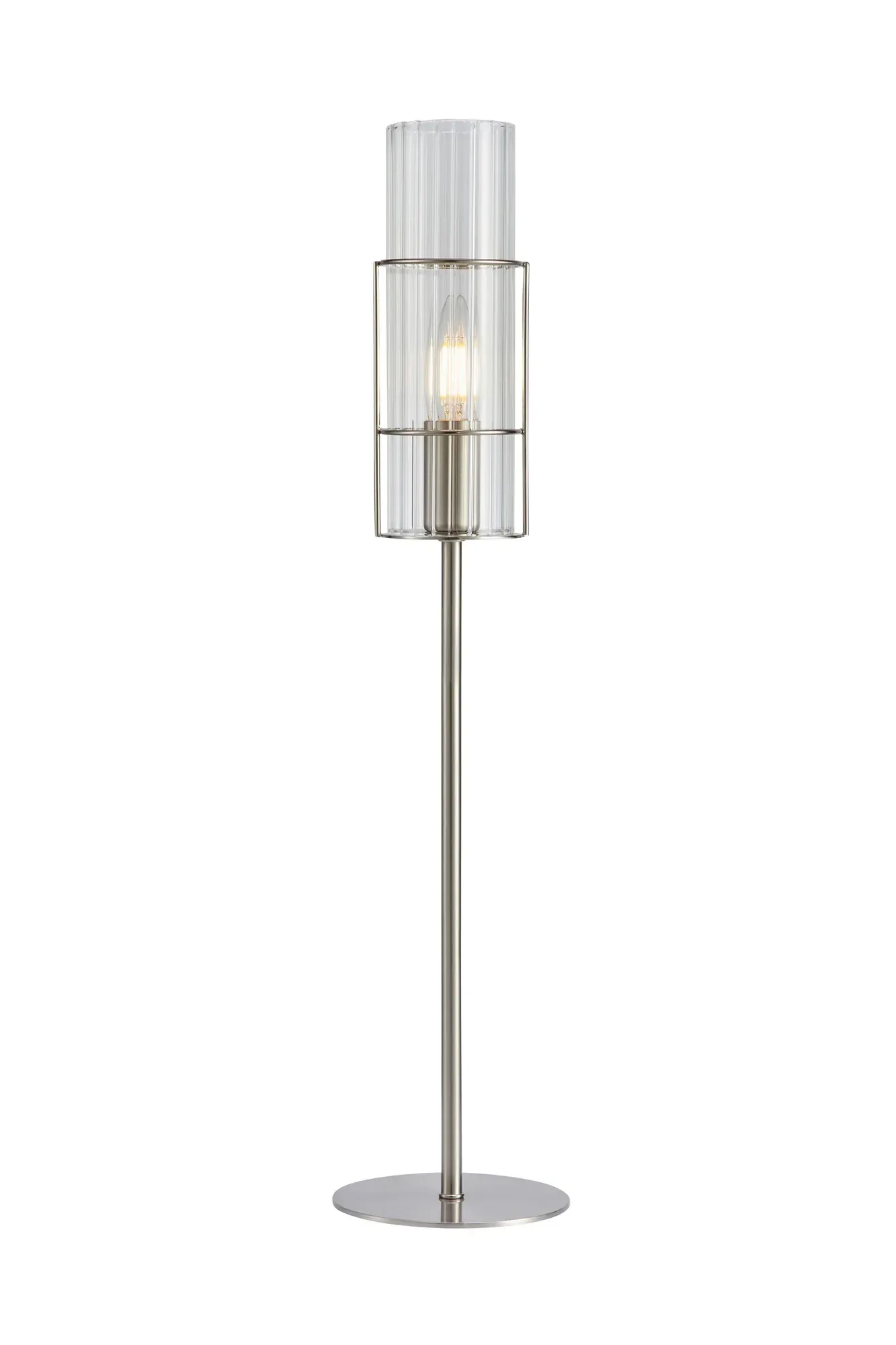 Tubo Tischlampe Nickel 65 cm