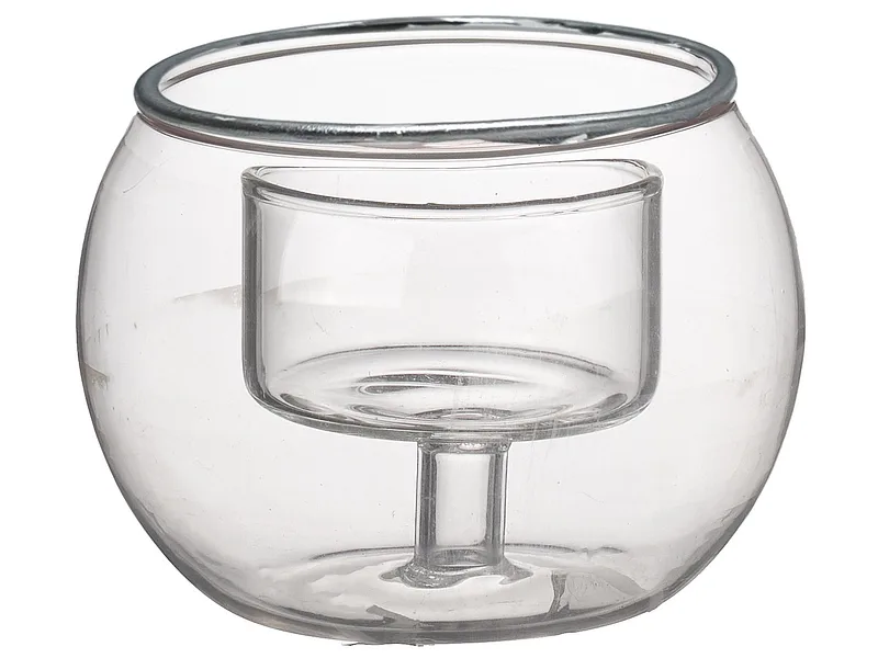 Windlicht RYE 8 cm x 6 cm Glas durchsichtig