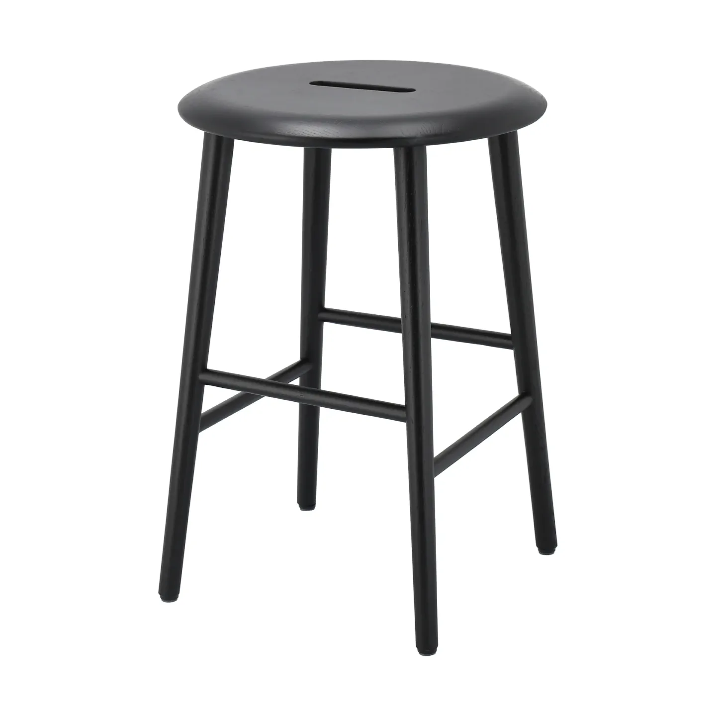 1898 Norrabo Hocker 53 cm Schwarz lackierte Eiche