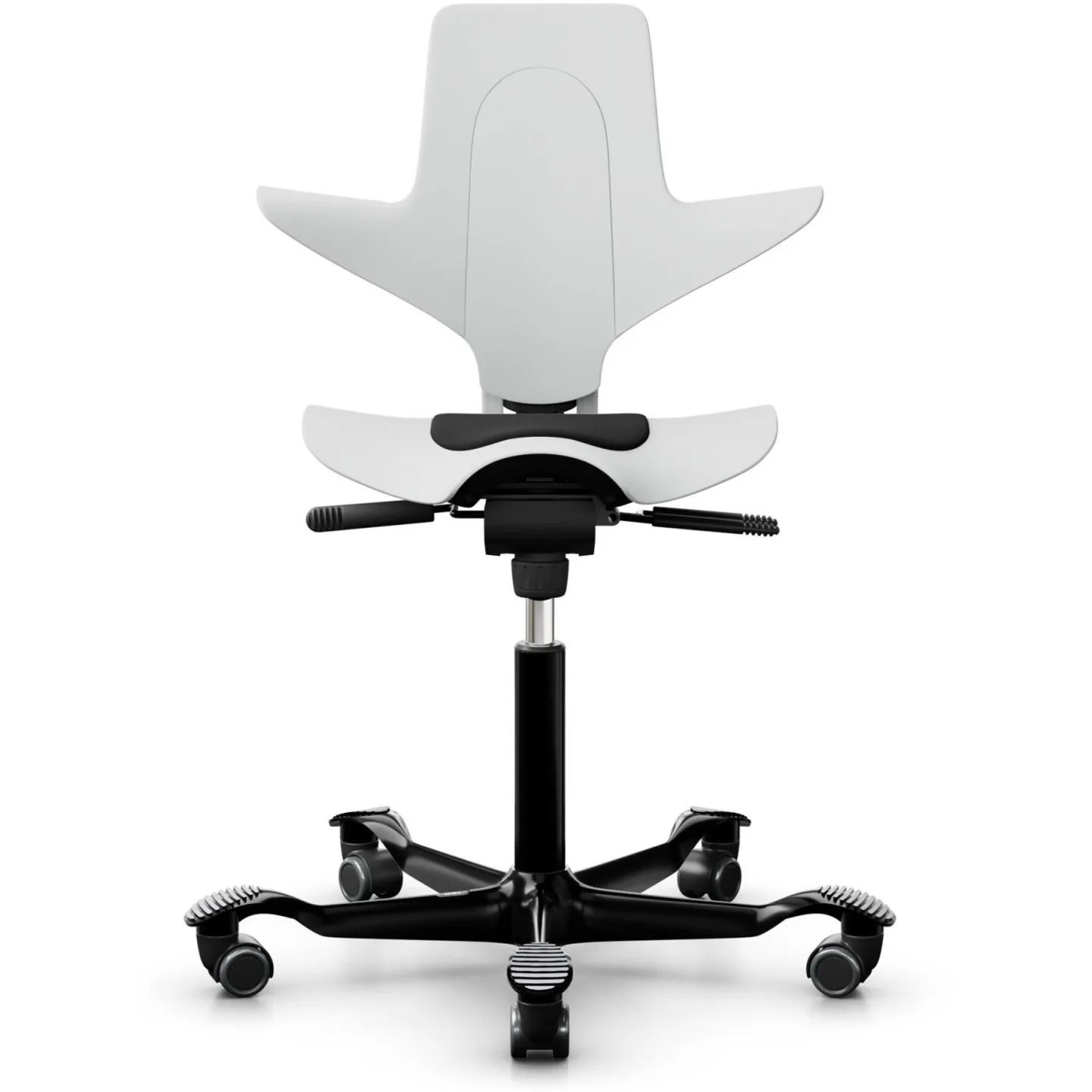 HAG Bürostuhl Capisco Puls 8010 Schwarz, Weiss Polyester/Aluminium Höhenverstellbar - Bürostuhl