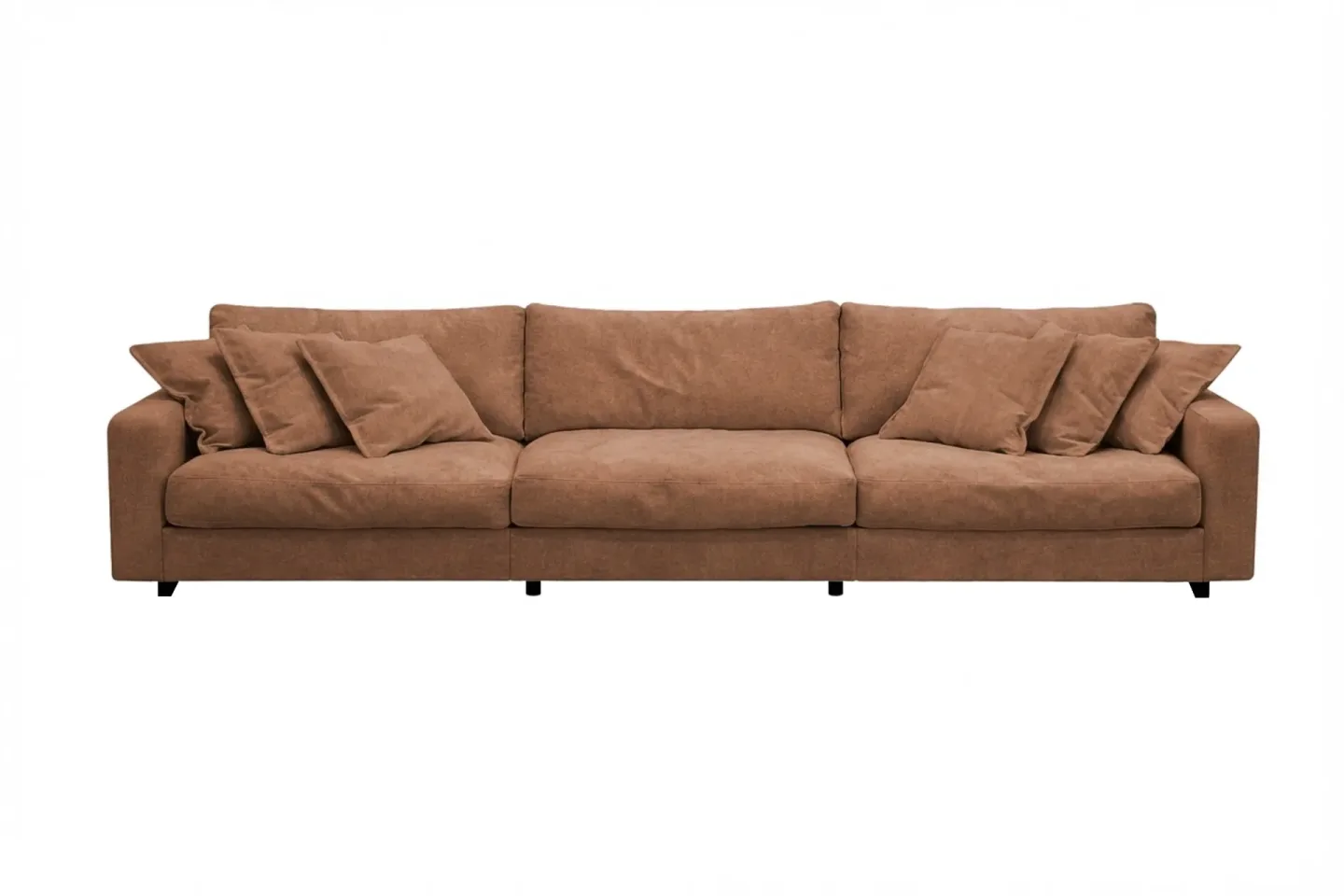 Valencia Extra Djup 5-sits Soffa i Chenille - Rostbrun