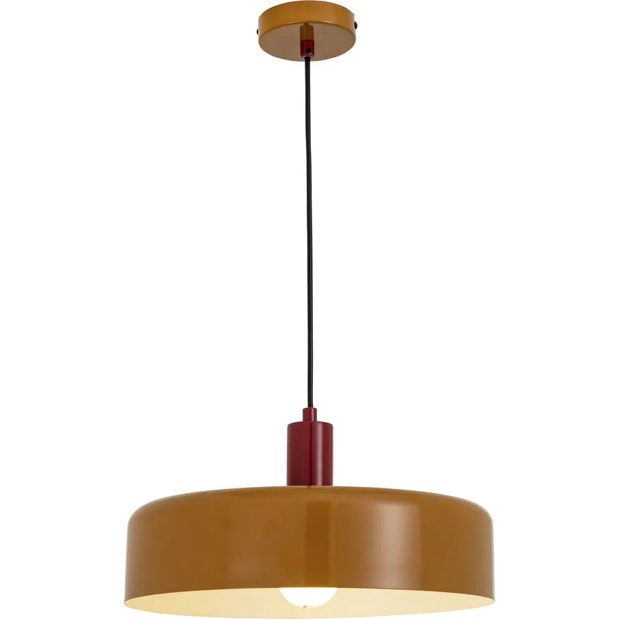 Pendellampe Fonteno Rot Metall 35 cm 120 cm - Farbe: brick