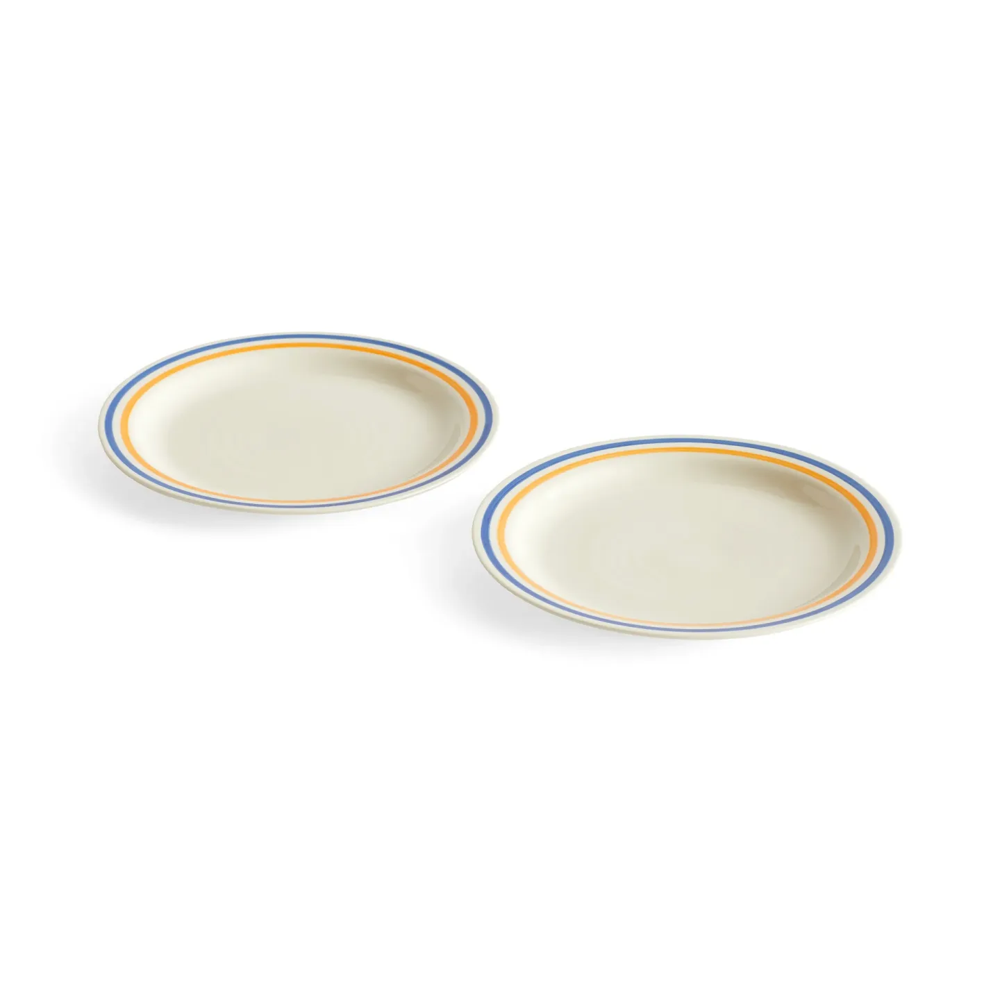 HAY Sobremesa Teller Ø24,5cm 2er Pack Blue-yellow