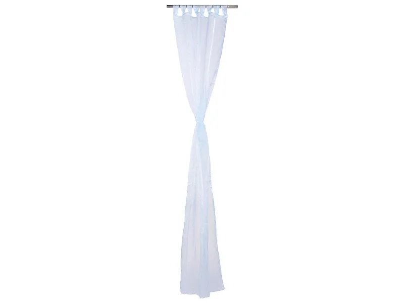 Vorhang SICILE 110x240cm pfote / kräuselband durchsichtig türkis