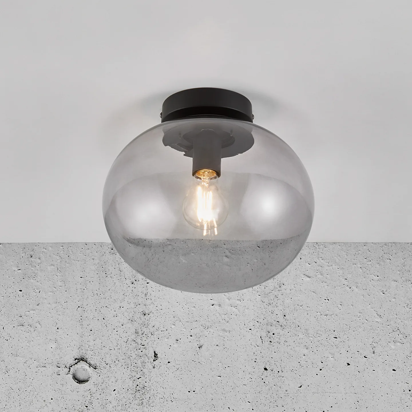 Alton Deckenleuchte Smoke - Nordlux - Wohnzimmer - Glas - Rund