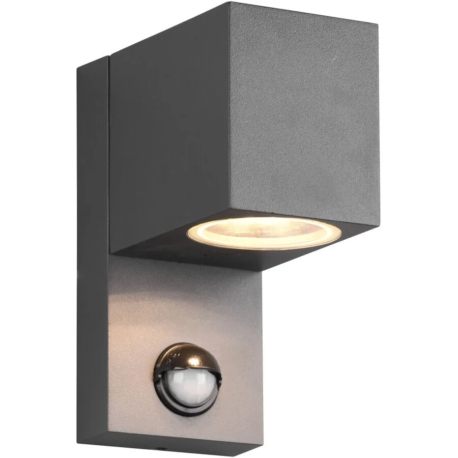 Wandlampe aussen Reeya Grau 7 cm 15 cm - Farbe: anthrazit - Material: Aluminium-Druckguss