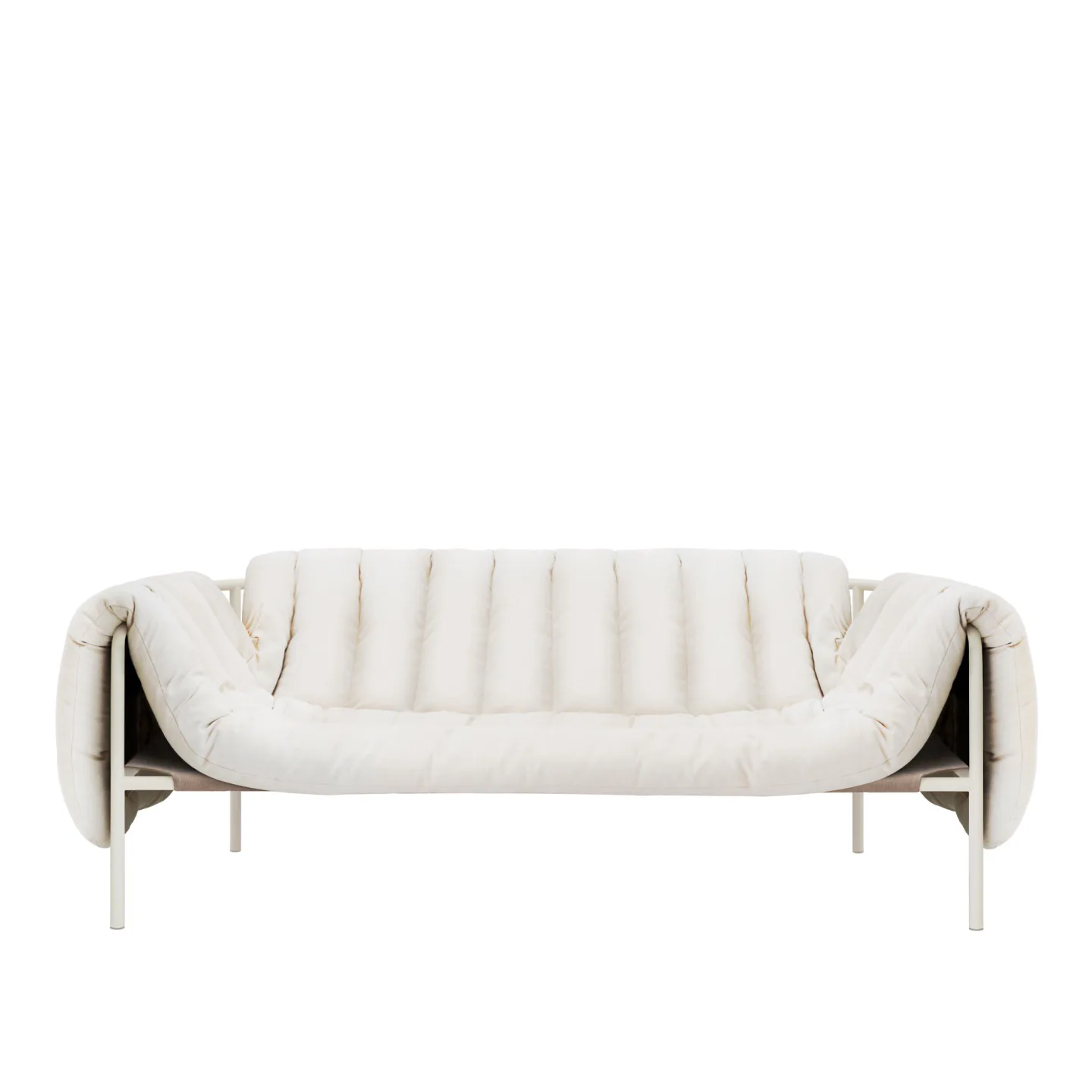 HEM - Puffy 2.5-seater Sofa Natural/Cream - Soffor - Flerfärgad - Bomull/Naturmaterial/Metall/Textilmaterial/Plast