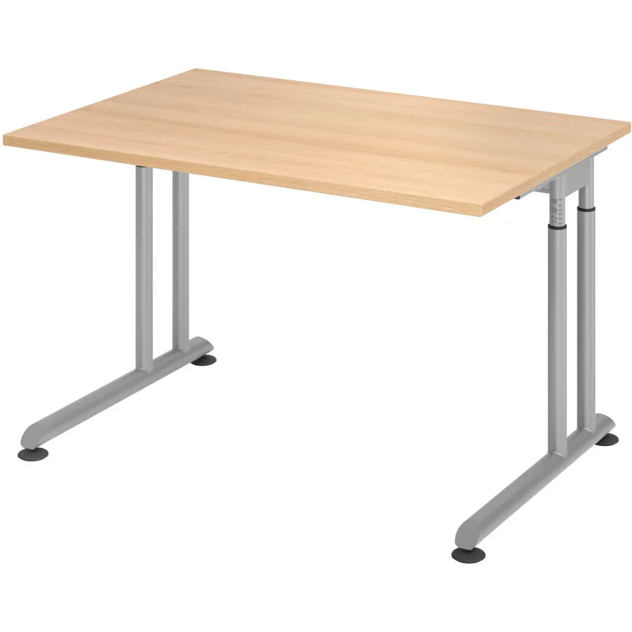Schreibtisch Office eiche Holzwerkstoff B 120 T 80 cm