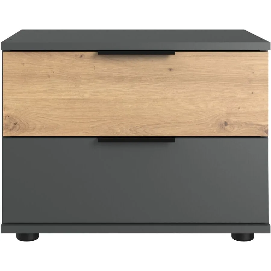 Nachttisch Shane Eiche, Graphit Holzwerkstoff B 52 H 40 cm