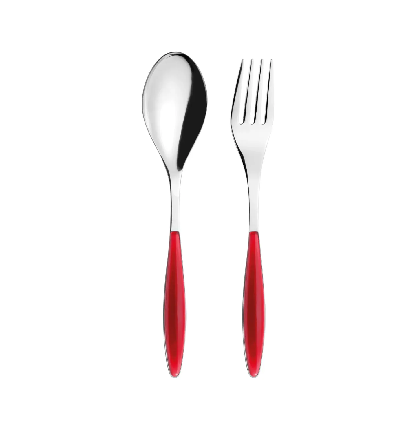 Guzzini Feeling Servierbesteck Clear red, 2-teilig