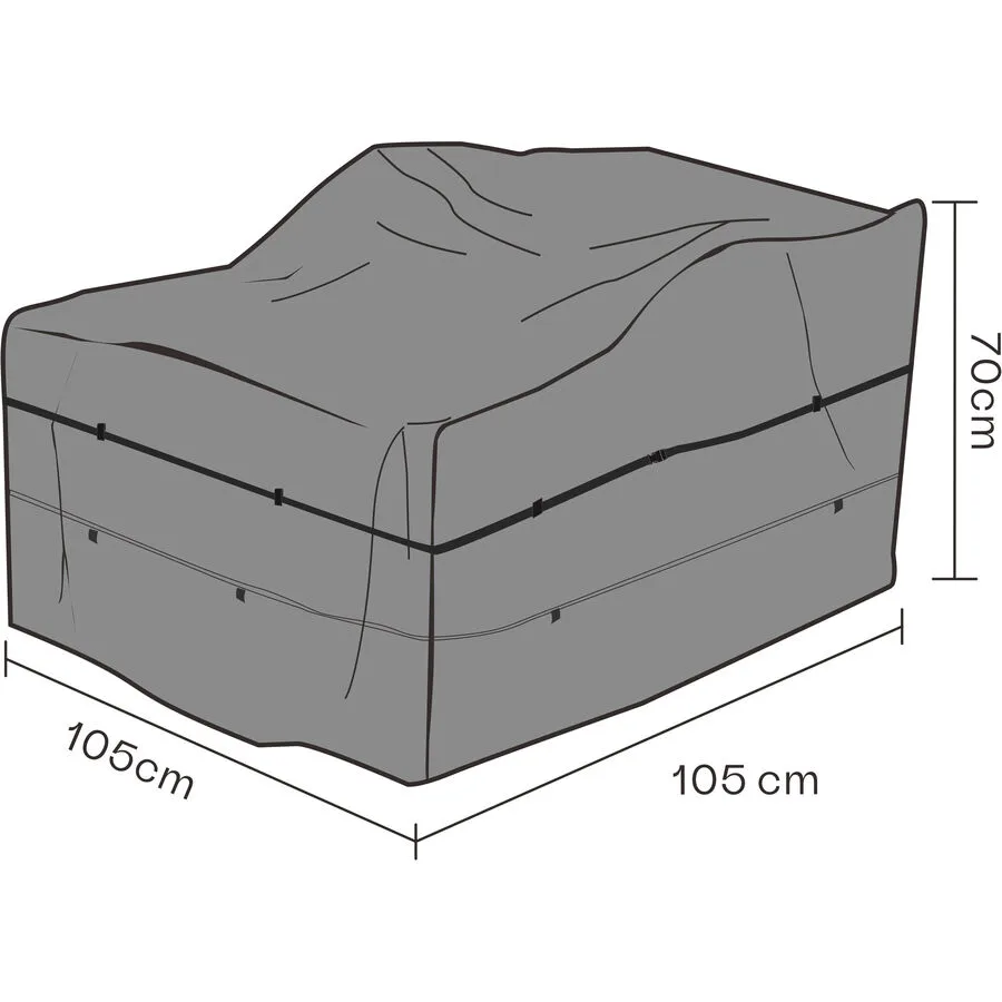 Schutzhülle Raina schwarz Polyvinylchlorid B 105 T 105 cm