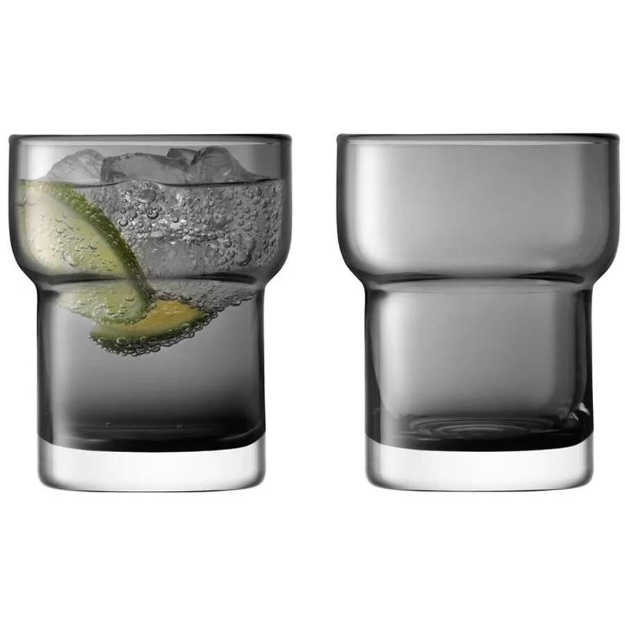 LSA International Becher-Set Utility Grau Glas 0.3 l - Farbe: schiefergrau