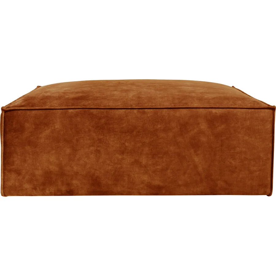 Hocker Karsten Braun Polyester Stoff B 120 H 47 cm