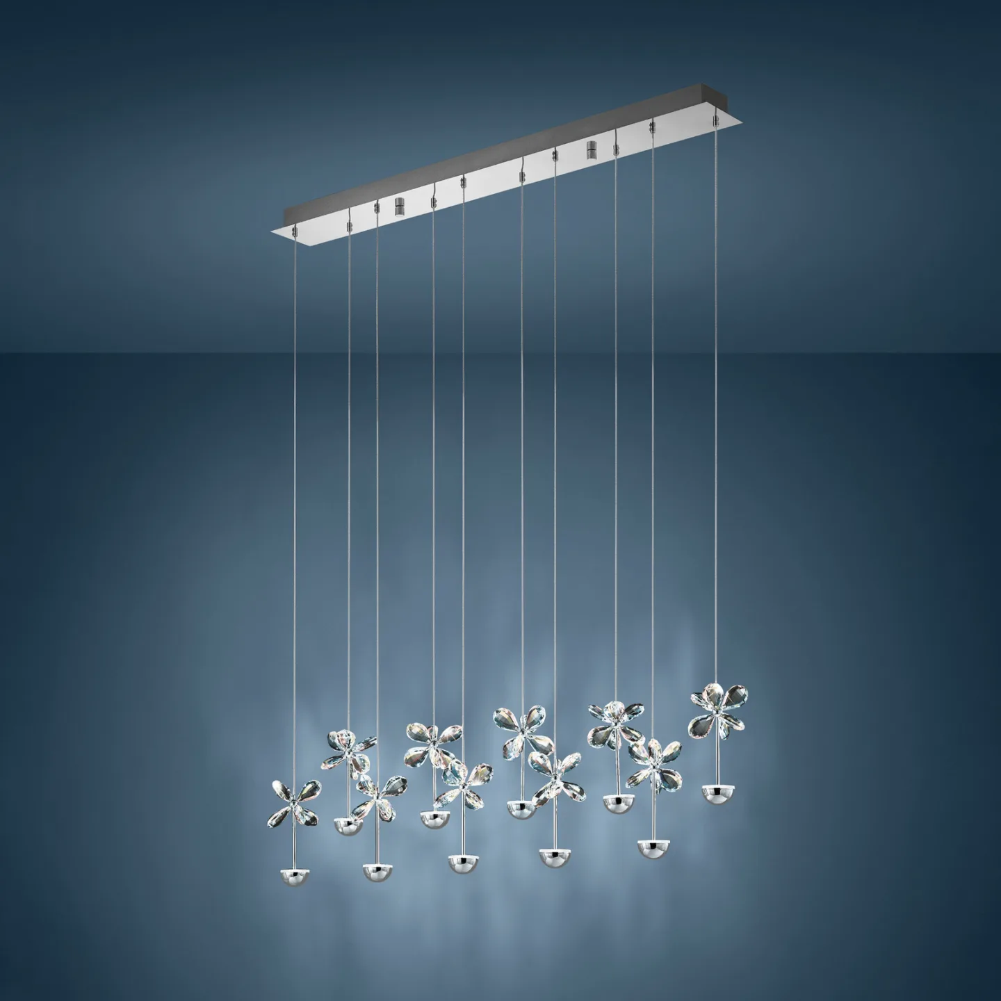Pianopoli Hängelampe chrom Länge 87 cm - EGLO Stars Of Light - Esszimmer - Design - Edelstahl - Balken