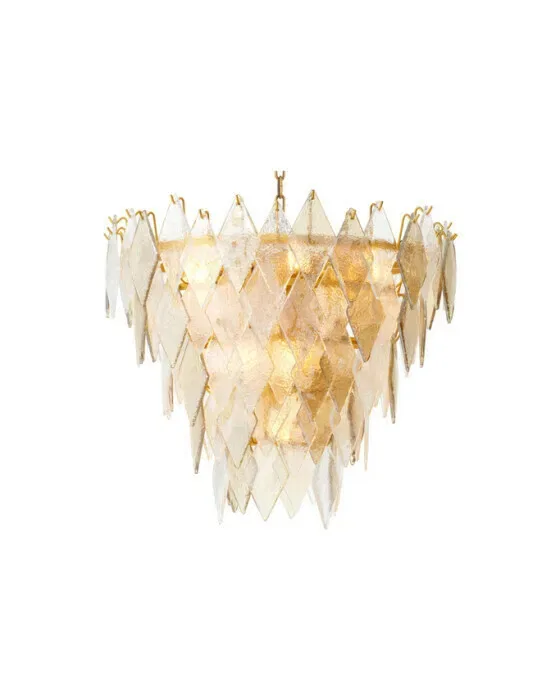 Rhombus Chandelier Antique Brass S