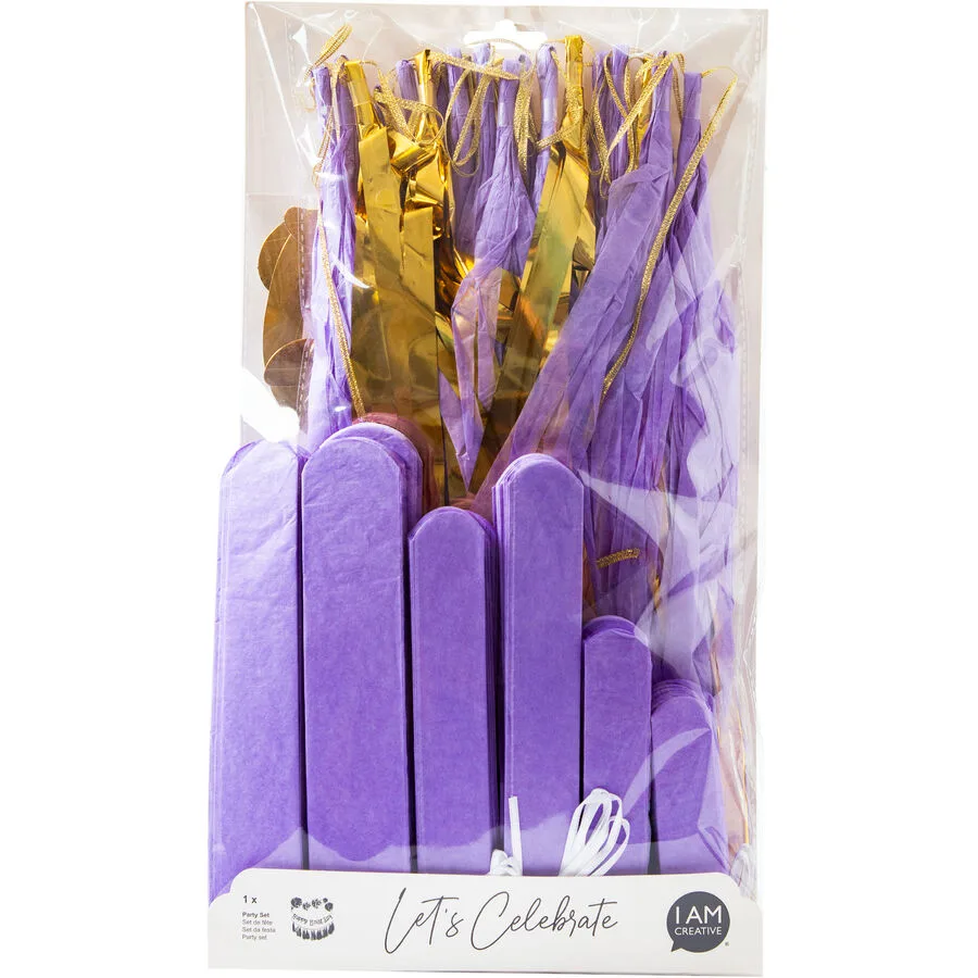 Girlande I am creative lavendel/gold Mix B 22 cm
