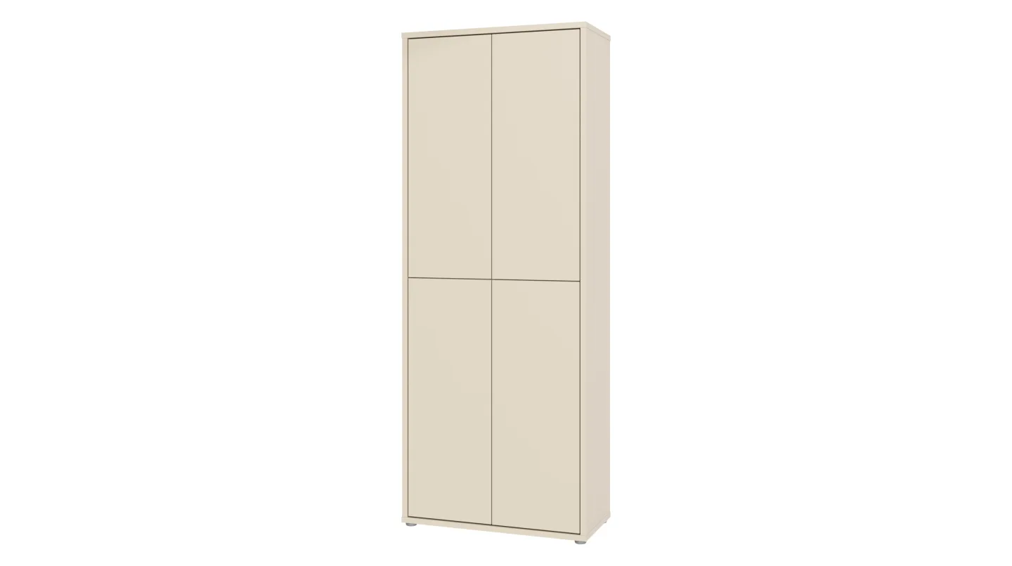 Schuhschrank beige 75 x 192 cm 2-türig - ALICE SPRINGS