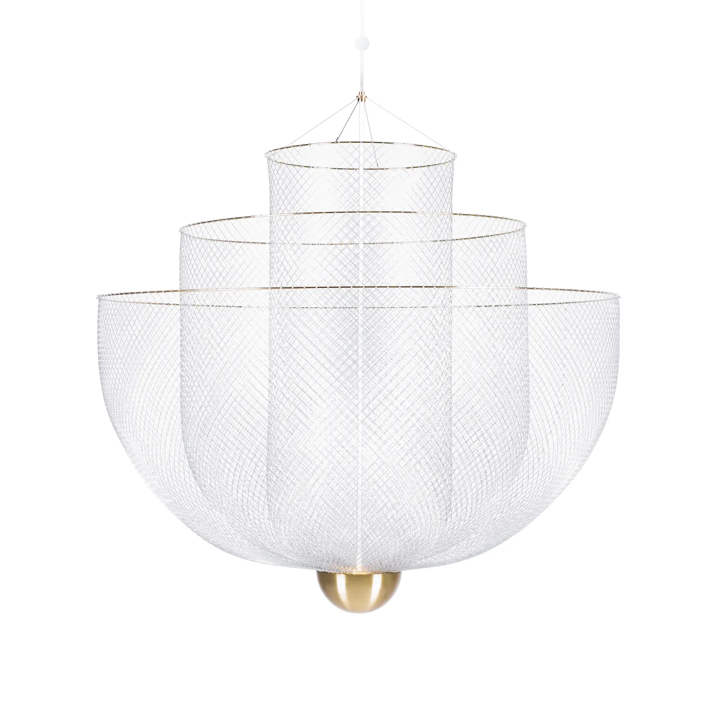 Moooi - Meshmatics Chandelier Large - Pendellampor - Rick Tegelaar - Silver