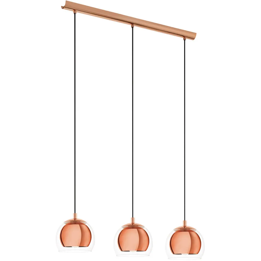 Eglo Pendellampe Rocamar Kupfer Stahl 19 cm 110 cm - Material: Stahl/ Glas - LED