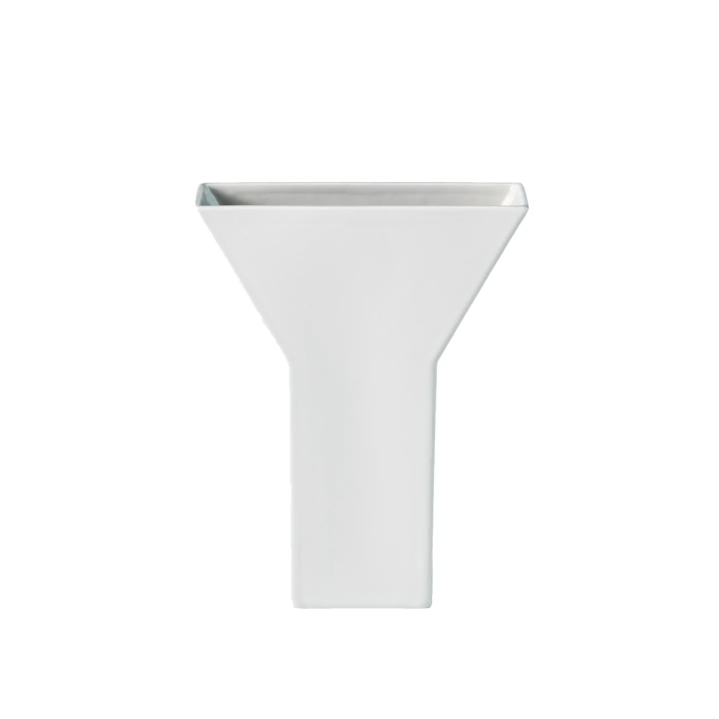 Länna - L.A. Triangular Vase Large Opening White - Vaser - Lotta Agaton - Vit - Porslin