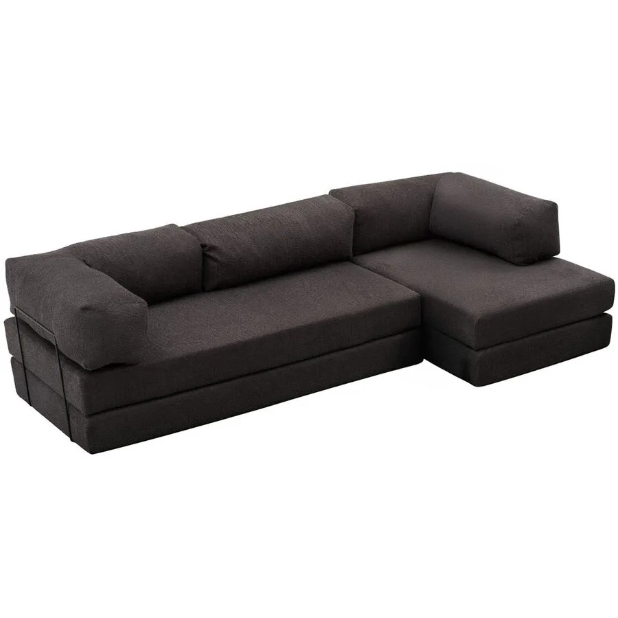 Bettsofa Foldbar Anthrazit Fabric: 100% CHENILLE B 290 T 95 cm