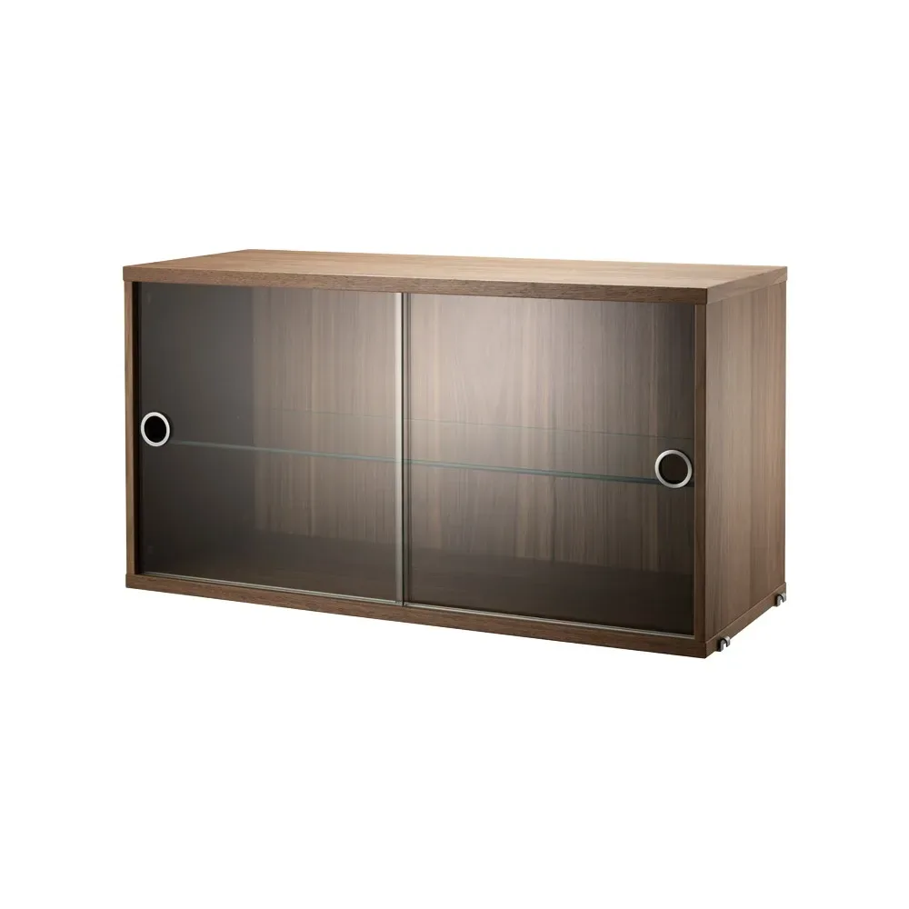 String String Vitrinenschrank Walnuss, 78x30 cm