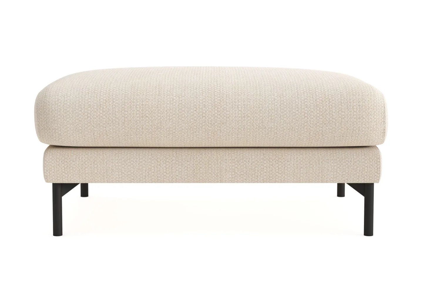 Menard Premium Fotpall i Chenille - Ljusbeige