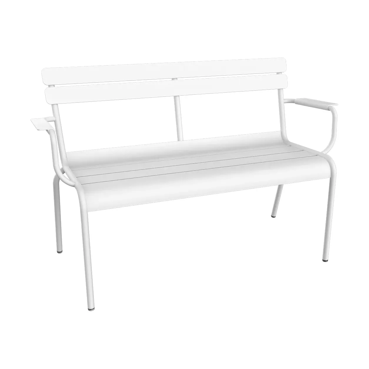 Fermob Luxembourg soffa med armstöd 131x55,5x86 cm Cotton white (vit)