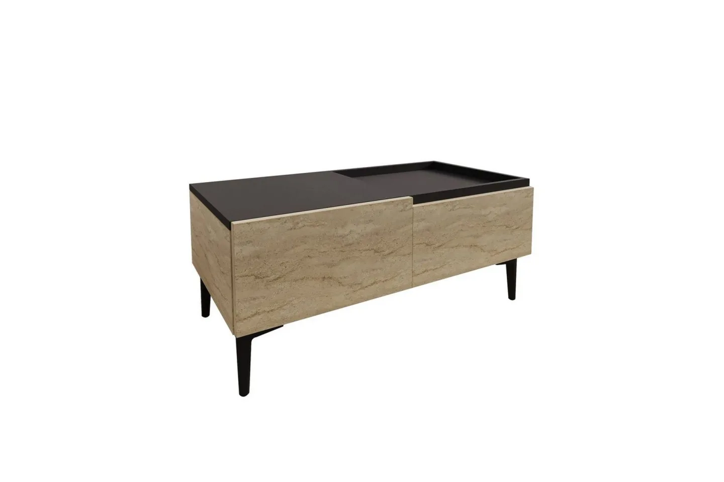 Soffbord Mijara Travertin / Antracit - Natur/Antracit