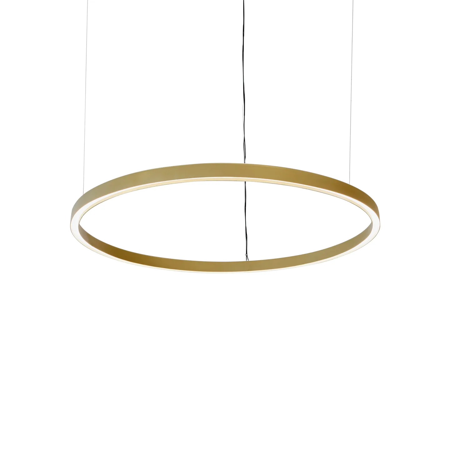 Luceplan - Compendium Circle Suspension Brass 110 cm - Pendellampor - Daniel Rybakken - Guld