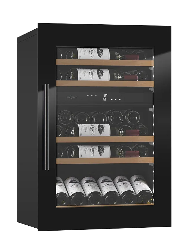 Einbau-Weinkühlschrank - WineKeeper 49D Fullglass Black