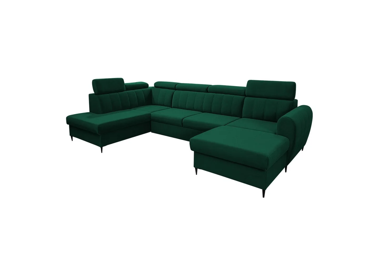 Hoffman Soffa med Divan och Schäslong 4-sits - Grön