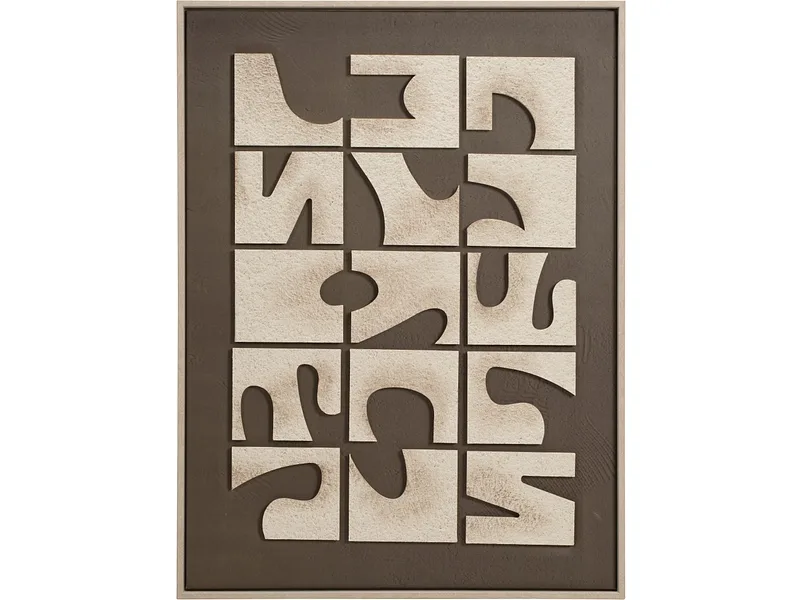 Strukturierte Leinwand BRUNE 1 Stück mehrfarbig 80x60x2.9cm