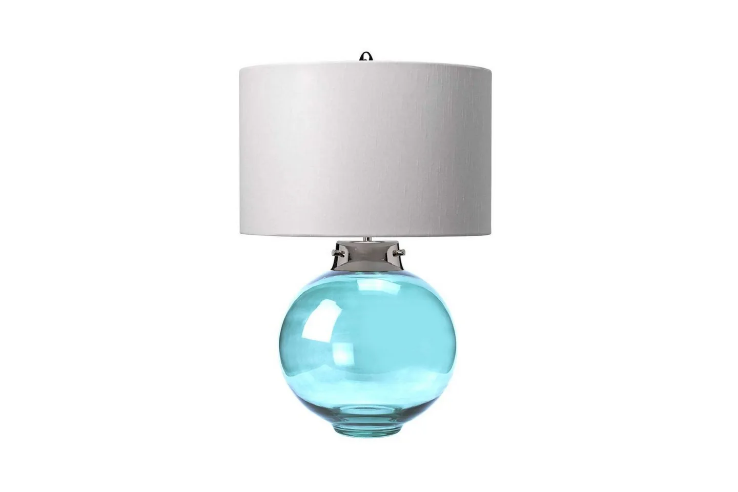 Bordslampa Elstead Lighting Kara Polerad Nickel - Blått Glas - Polerad Nickel - Blått Glas