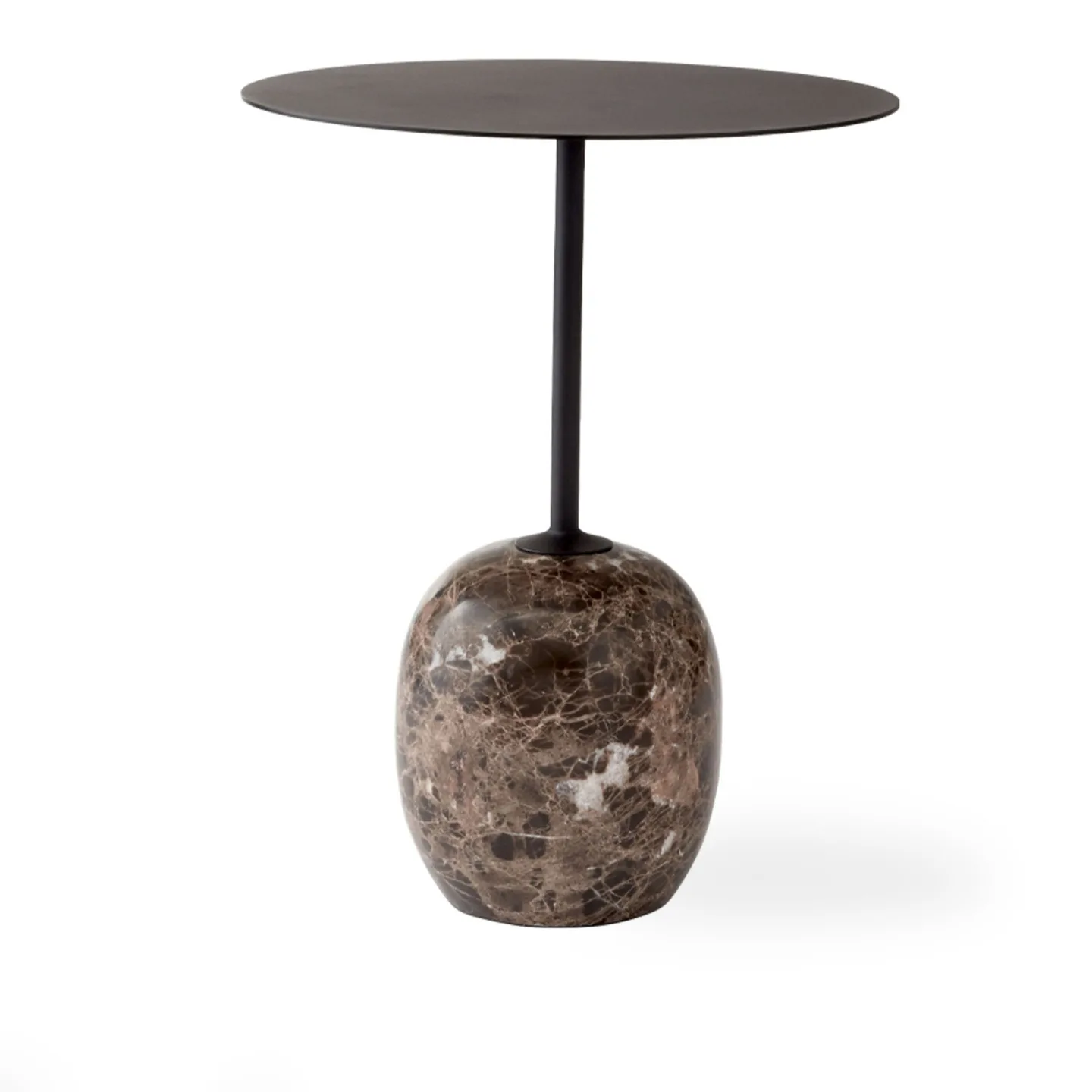 &Tradition - Lato LN8 Warm Black & Emperador Marble - Sidobord - Luca Nichetto