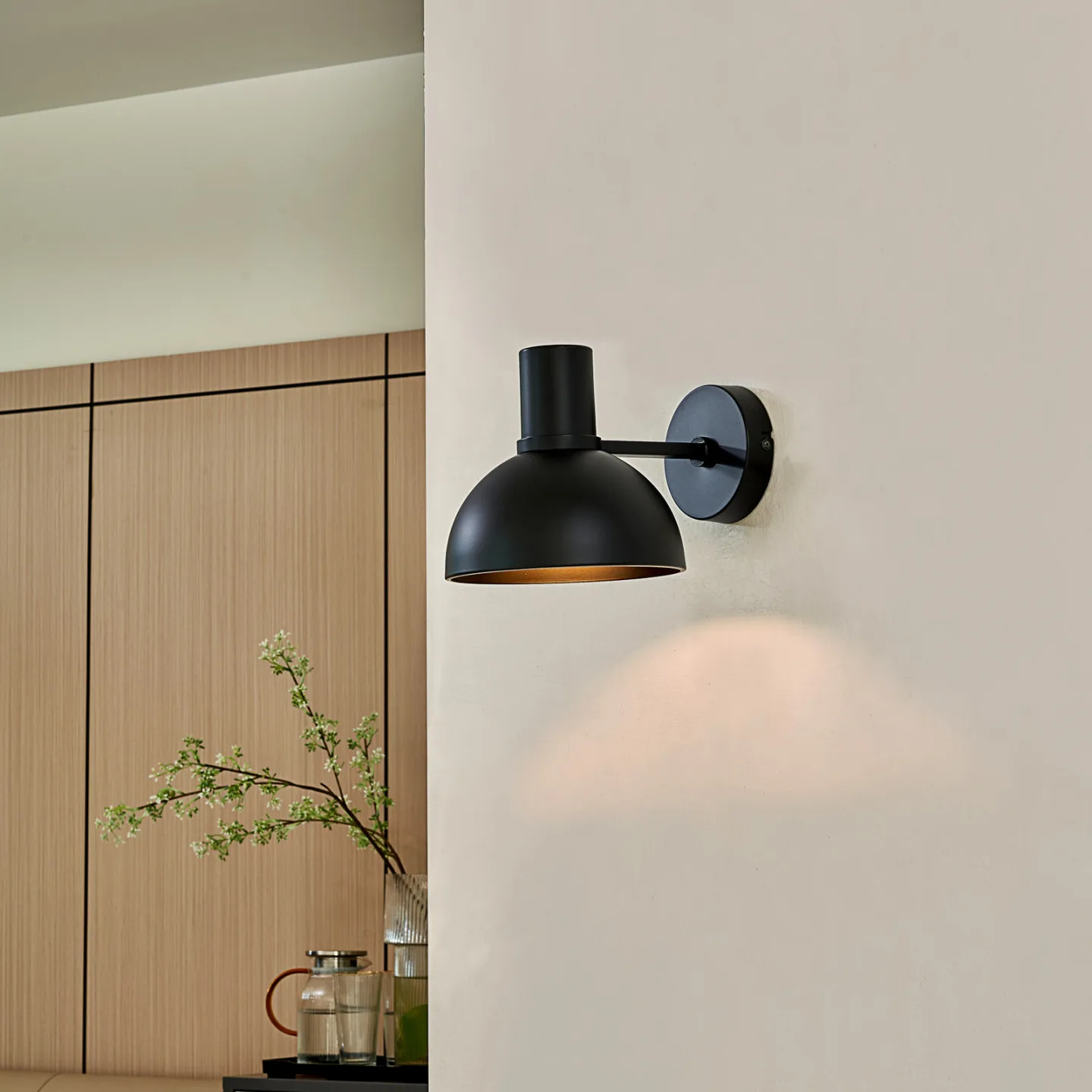 Mostrid Vägglampa Black - Lucande - Vardagsrum - Design - Metall - Med en ljuskälla