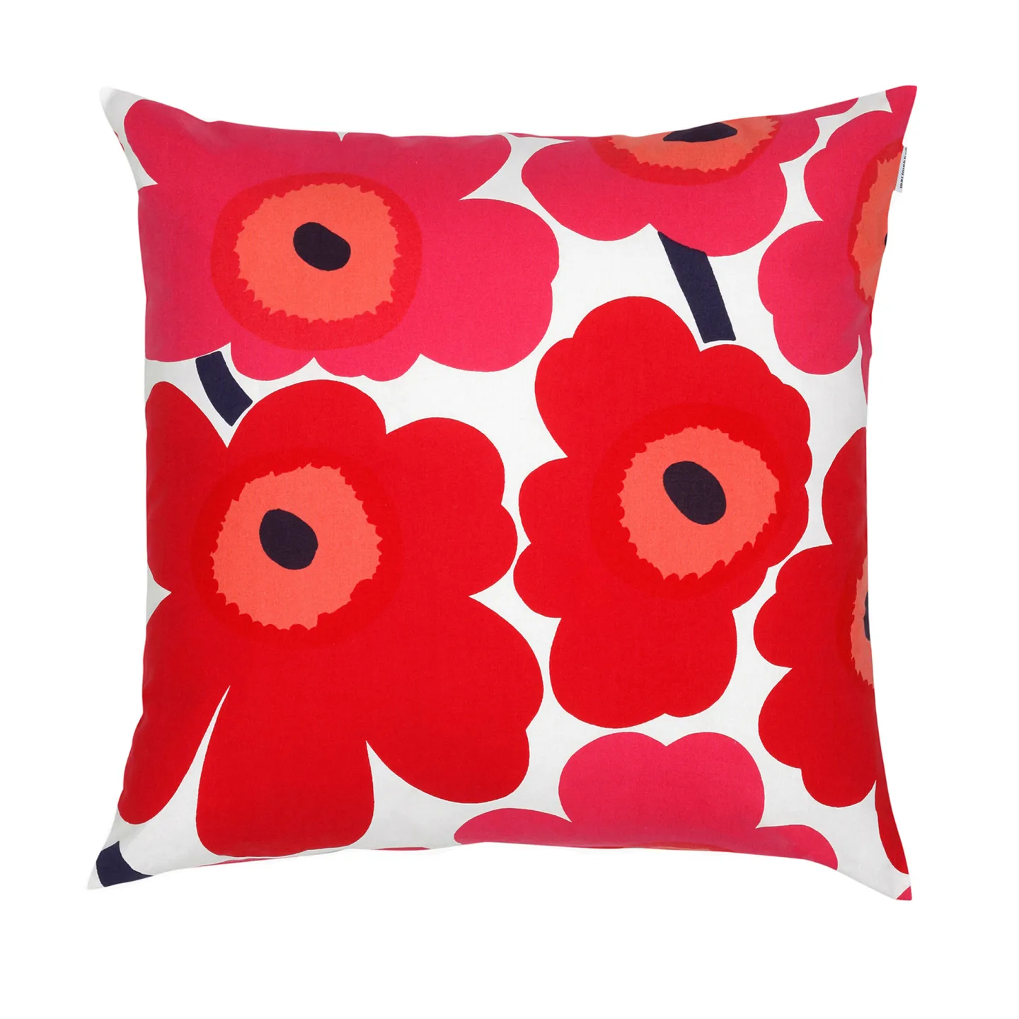 Marimekko - Pieni Unikko Pillow.c 50x50cm White Red - Prydnadskuddar och kuddfodral - Maija Isola
