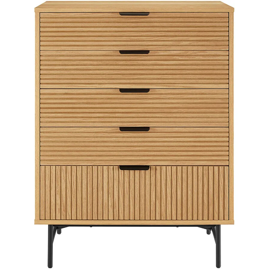 Kommode Nella Natur MDF B 80 H 113 cm