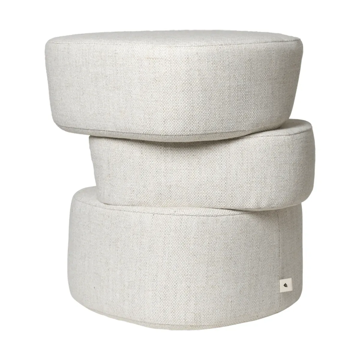 Ferm Living Plyo Stapel-Pouf Off-white