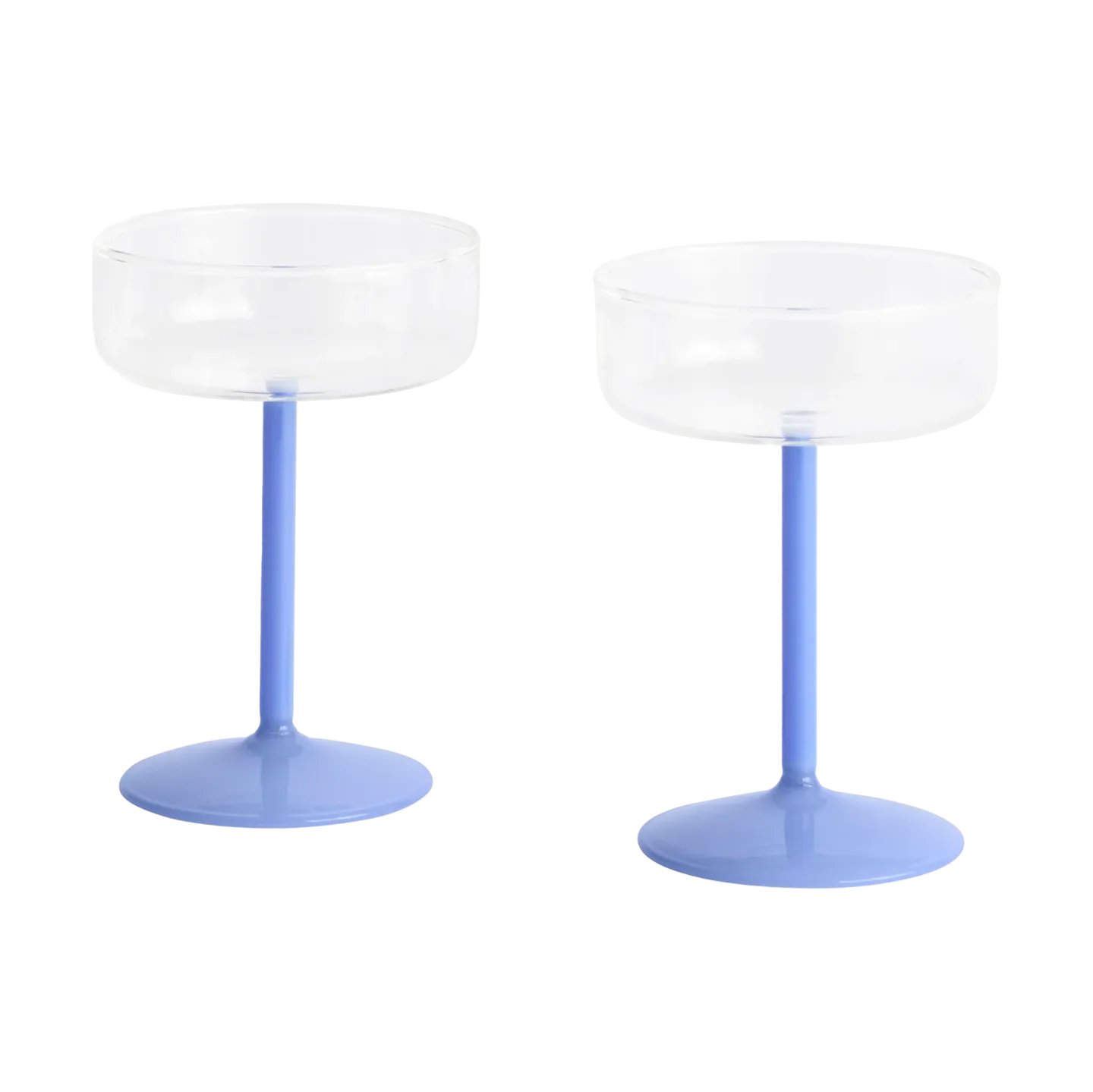HAY Tint coupeglas 20 cl 2er-Pack Clear-jade light blue