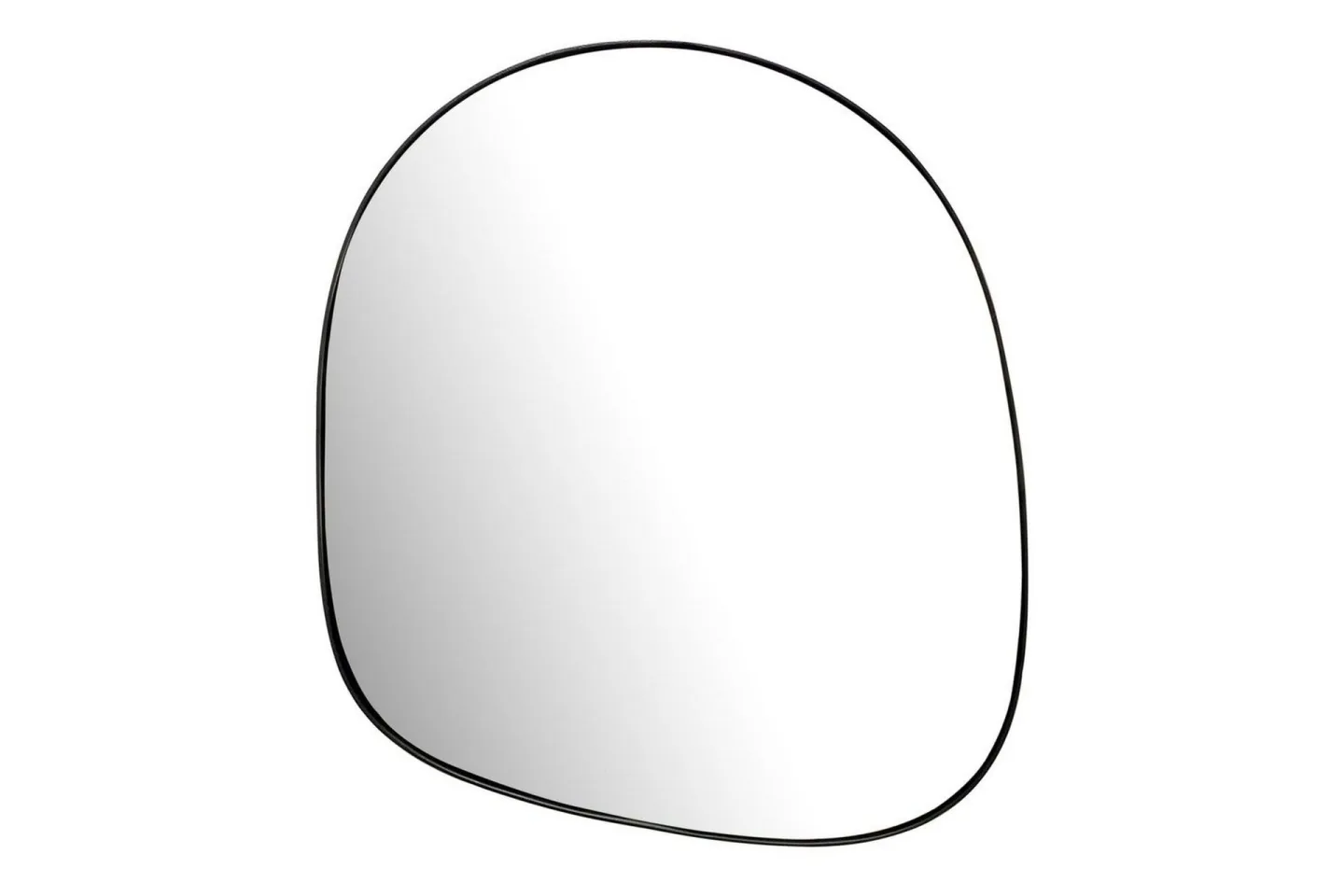 Spegel Wohnling Asymmetrisk tjock metallram oval 60 cm -